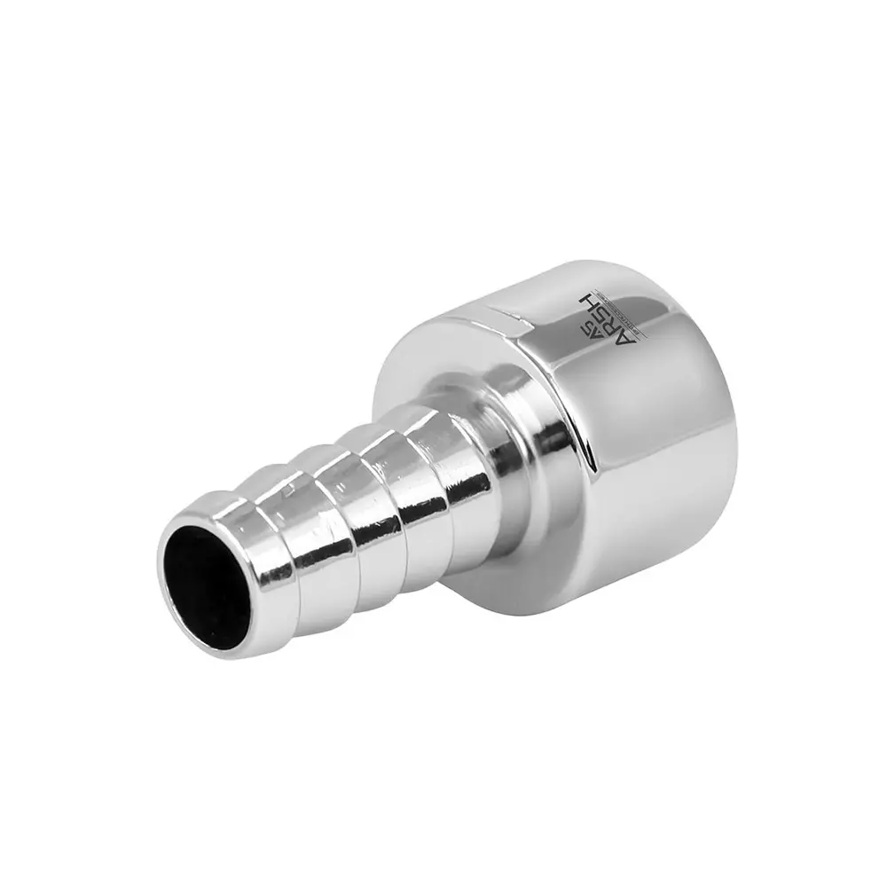 AR5H Female Nozzle Connector Wall Mount Brass with Chrome Finish, Silver
