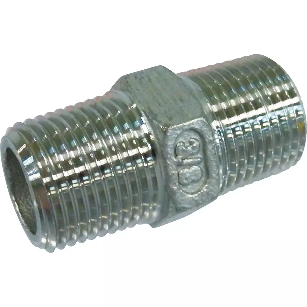 MonotaRO Threaded Hex Nipple Stainless Steel 1 Mpa PT Screw 10 mm, 7334101