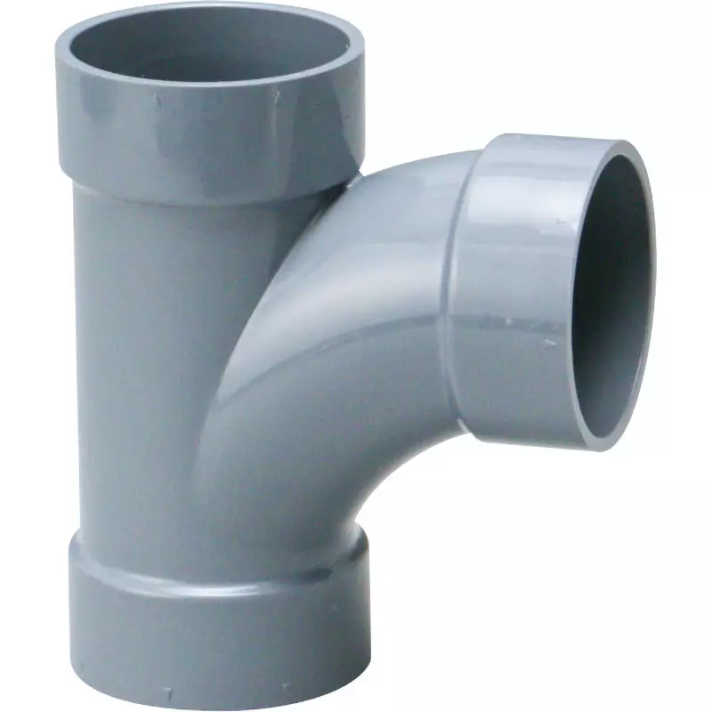 MonotaRO Tee Large Bend Vu90 ° Rigid polyvinyl chloride 50 mm Nominal Diameter, 41965788