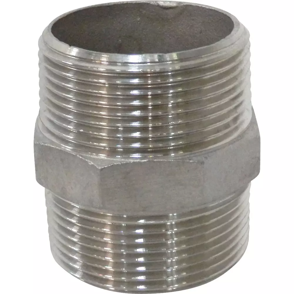 MonotaRO Threaded Hex Nipple Stainless Steel 1 Mpa PT Screw 40 mm, 37603937