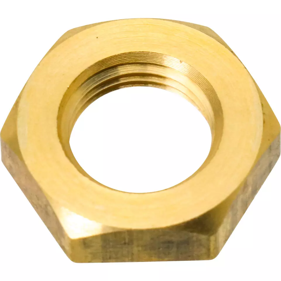 MonotaRO Lock Nut Brass Lock nut PF1/8 Nominal Diameter, 46629906