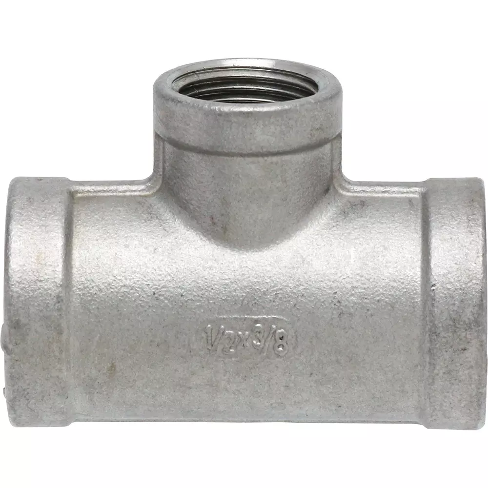 MonotaRO Threaded Reducing Tee Stainless Steel 1 Mpa PT Screw 15x10 mm, 19564555