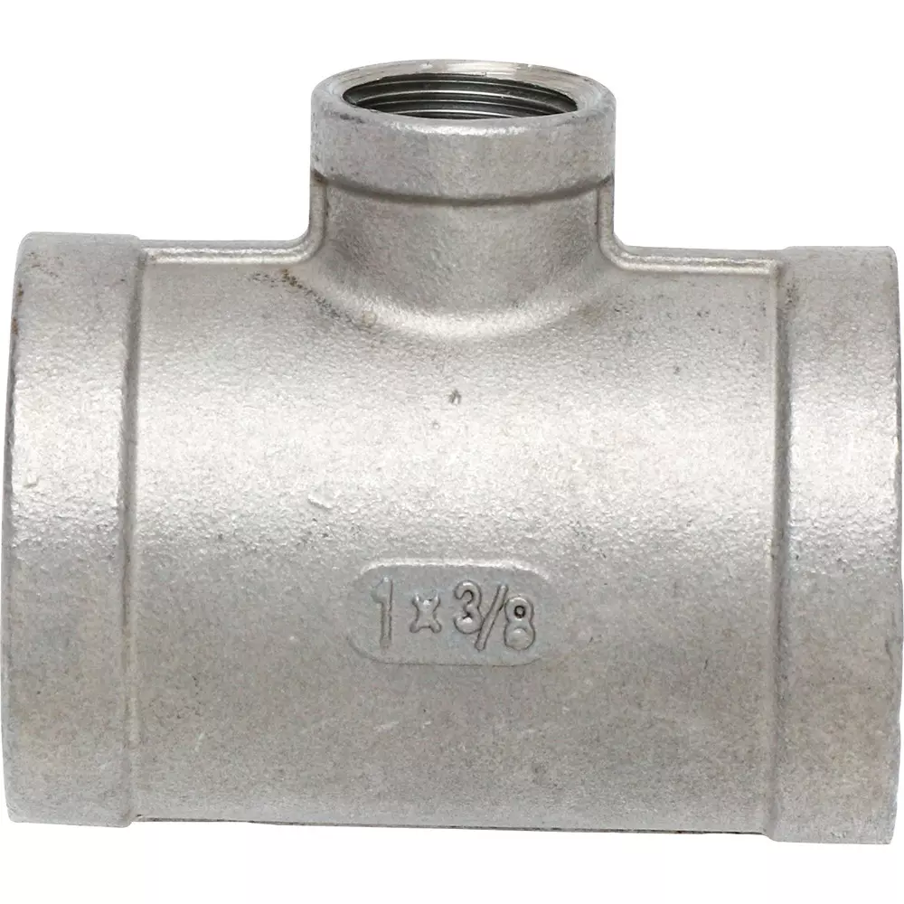MonotaRO Threaded Reducing Tee Stainless Steel 1 Mpa PT Screw 25x10 mm, 19564607