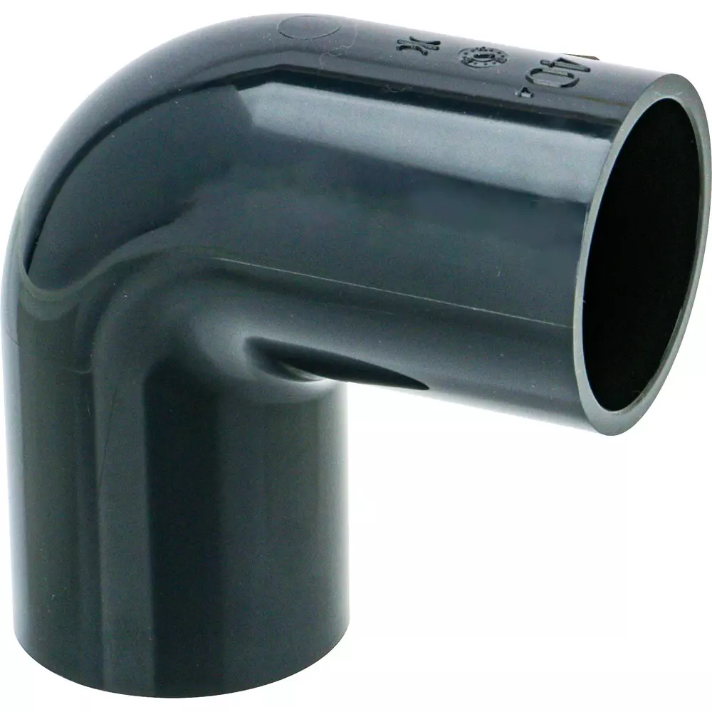 MonotaRO HI Elbow Impact Resistant Rigid Polyvinyl Chloride Elbow 40 mm Inner Diameter, 39446296