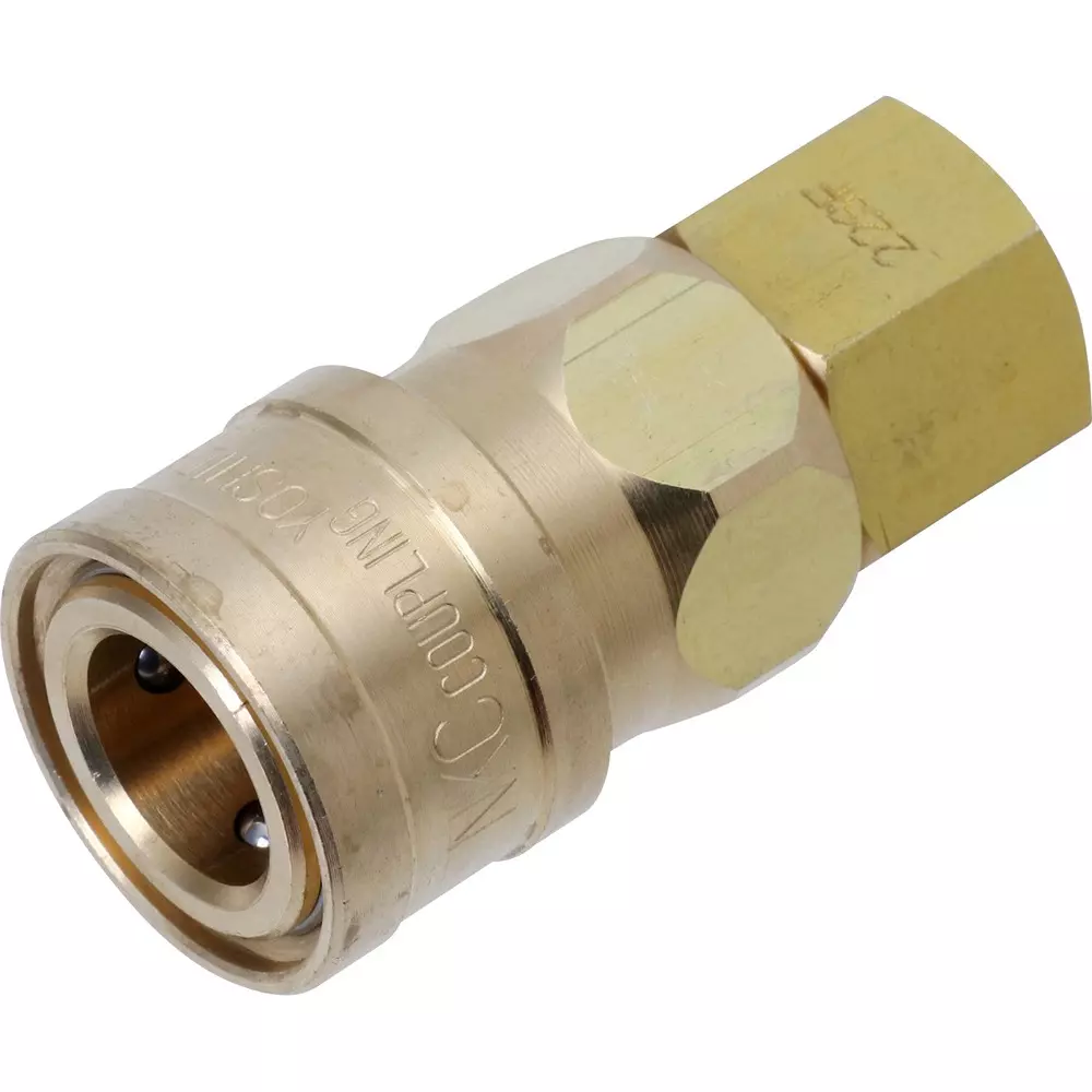 MonotaRO Brass Socket Coupler (for Male Screw Mounting) 1 Mpa Max. Operating Pressure, NL-22SF-BSBM
