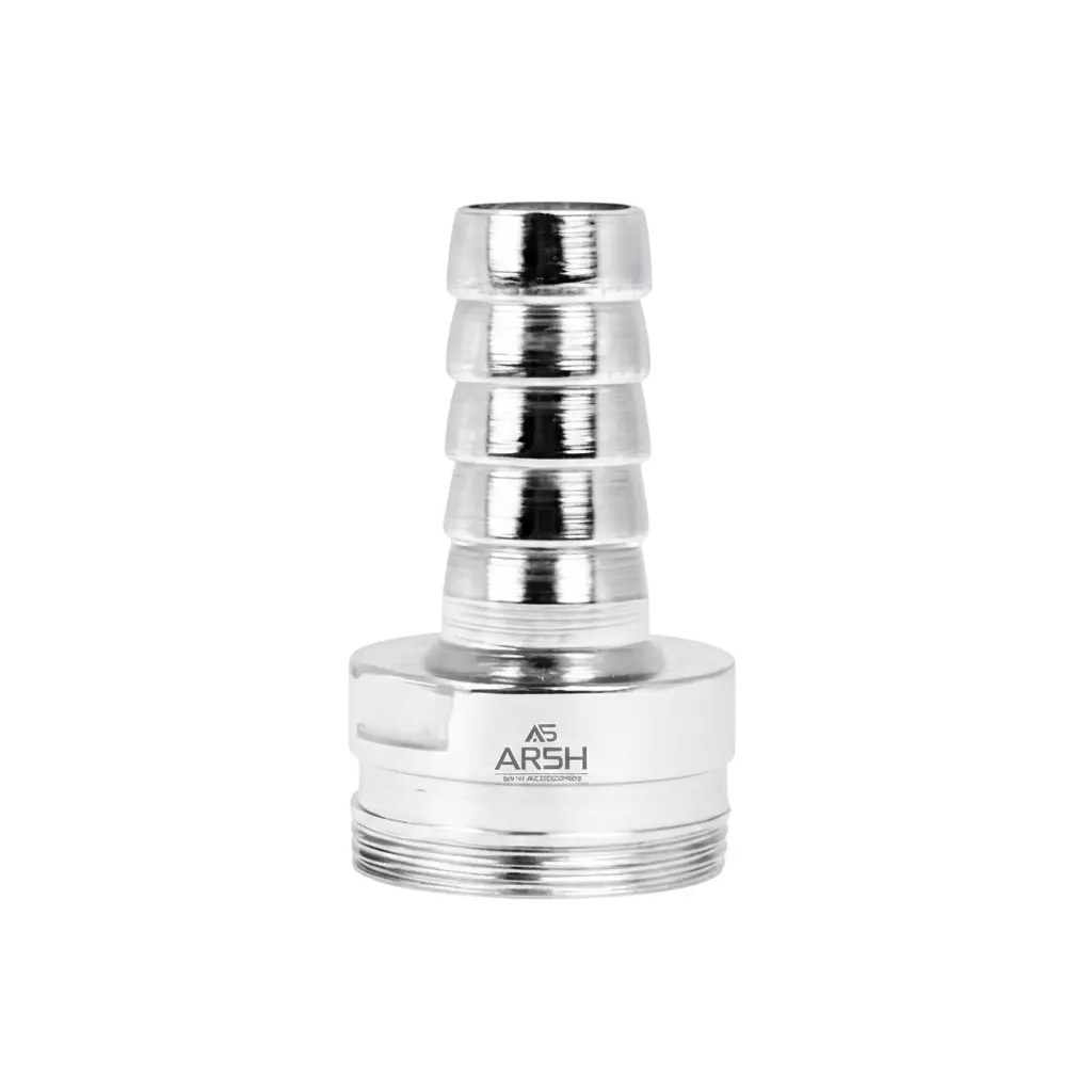 AR5H Male Nozzle Connector Wall Mount NPT Thread Brass with Chrome Finish, Silver