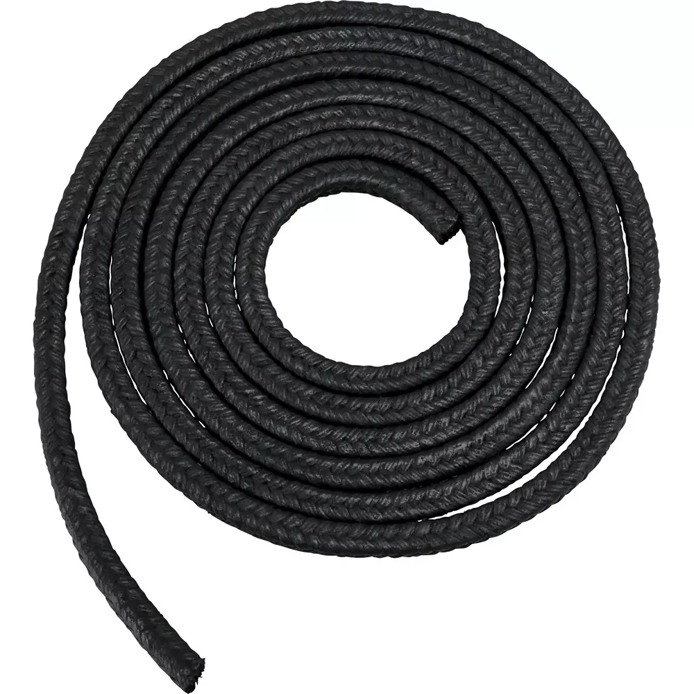 MonotaRO Gland Packing Carbon fiber + PTFE + special lubricant Black 3 m Length, 31286789
