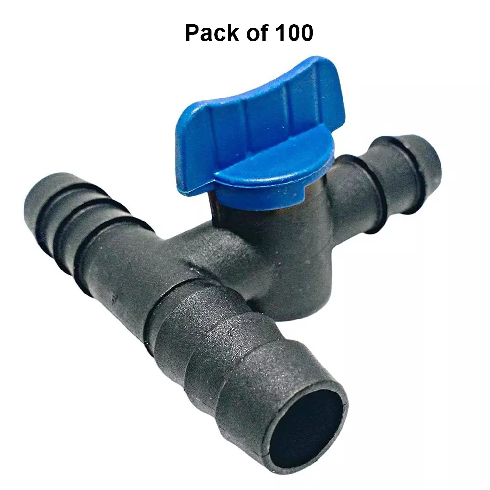 kamal-agrotech-16-mm-pvc-black-blue-drip-tee-connector-with-tap-pack-of-100