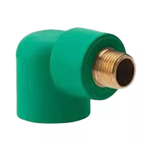 APL Apollo PPR-C Male Threaded Elbow Brass 25 mm x ½ inch PN25 Green, PPRMB021325MM0V (Pack of 120 Pcs)