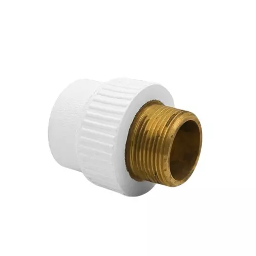 APL Apollo PPR-C Male Threaded Adapter Brass 40 mm x 1¼ inch PN25 White, PPRMB041240MM1U (Pack of 60 Pcs)