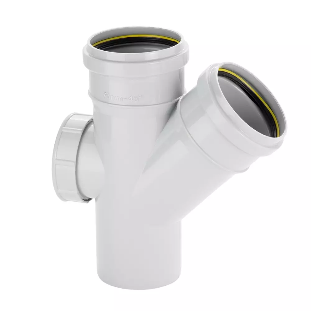 MIRAJ SWR Single Y With Door Ring Fit 110 mm Grey, FFM000000158 (Pack Of 16)