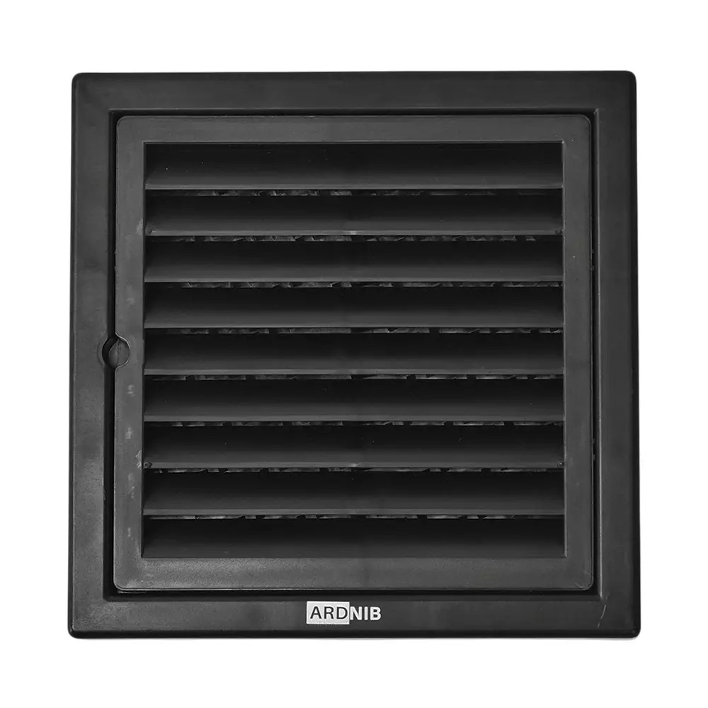 Ardnib Exhaust Fan Cap Pipe Cowl Black 4 Inch (101 mm) Diameter for Kitchen & Room, 4 INCH ABS LOUVER-BLACK