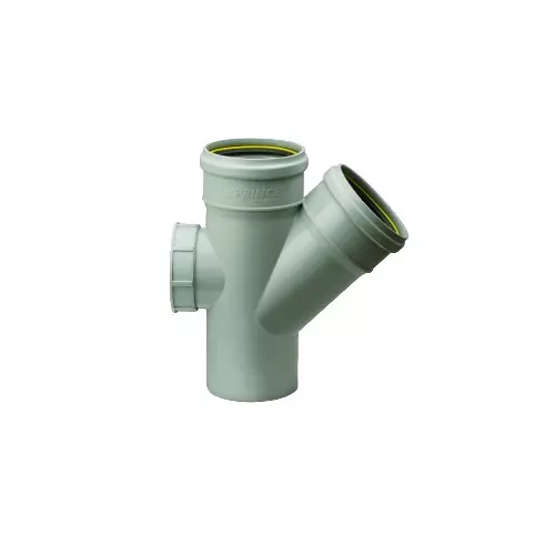 Prince Ultrafit Royal 110 mm UPVC Rubber Ring Joint Single Y with Door, IM103563