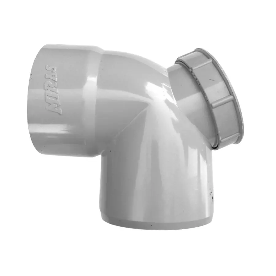 MIRAJ SWR Door Bend 87.5° Self Fit 90 mm Grey, FSM000000230 (Pack Of 40)