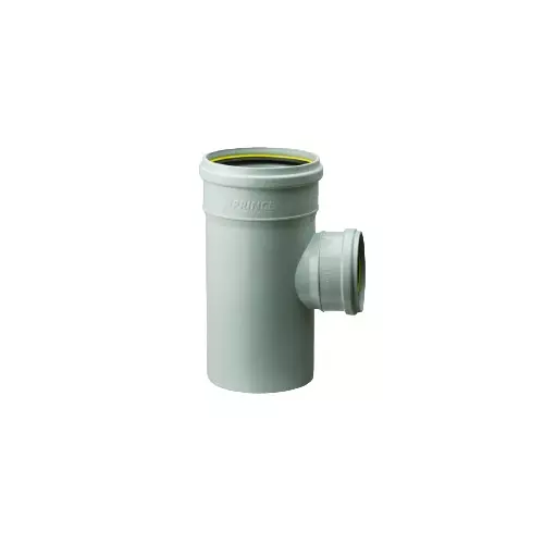 Prince Ultrafit Royal 110x75 mm UPVC Rubber Ring Joint Reducing Tee, IM103553