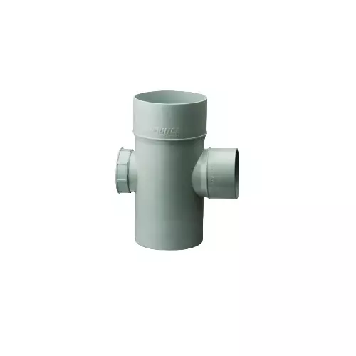 Prince Ultrafit Royal 110x75 mm UPVC Solvent Joint Reducing Tee with Door, IM103484