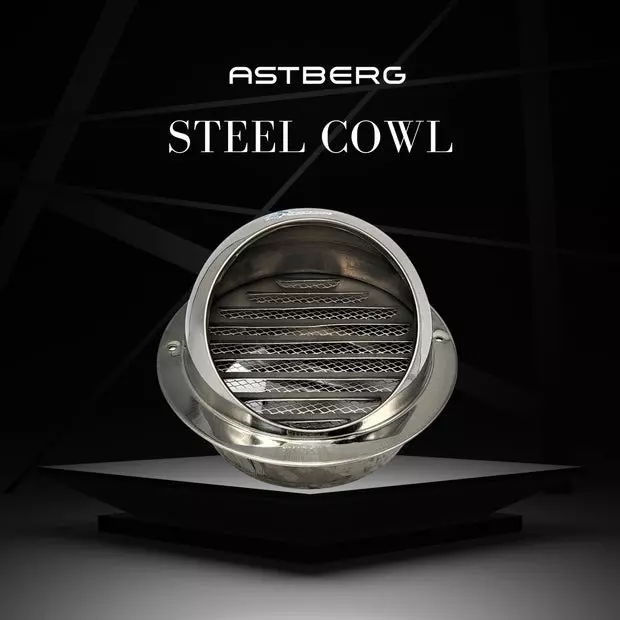 Astberg Outer Steel Cowl Grey 100 mm (4 inch), ASC100