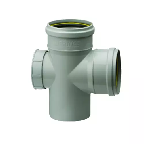 Prince Ultrafit 160 mm UPVC Rubber Ring Joint Single T with Door, IM103407