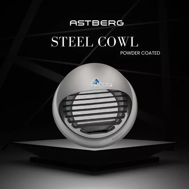 Astberg Outer Steel Cowl Silver 200 mm (8 inch), ASC 200 P
