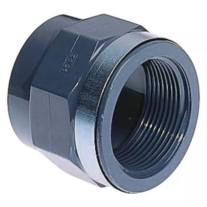 Georg Socket Fischer Plastic Pipe Fitting Straight Threaded Rp 1 6.35 mm (6.35 (1/4 inch)) to Cement 1-6.35 inch)), 721911009