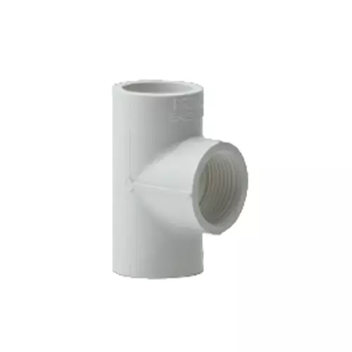 Prince Easyfit UPVC SCH 80 Plain Threaded Tee (Size Range: 3/4 - 1 x 3/4 inch)