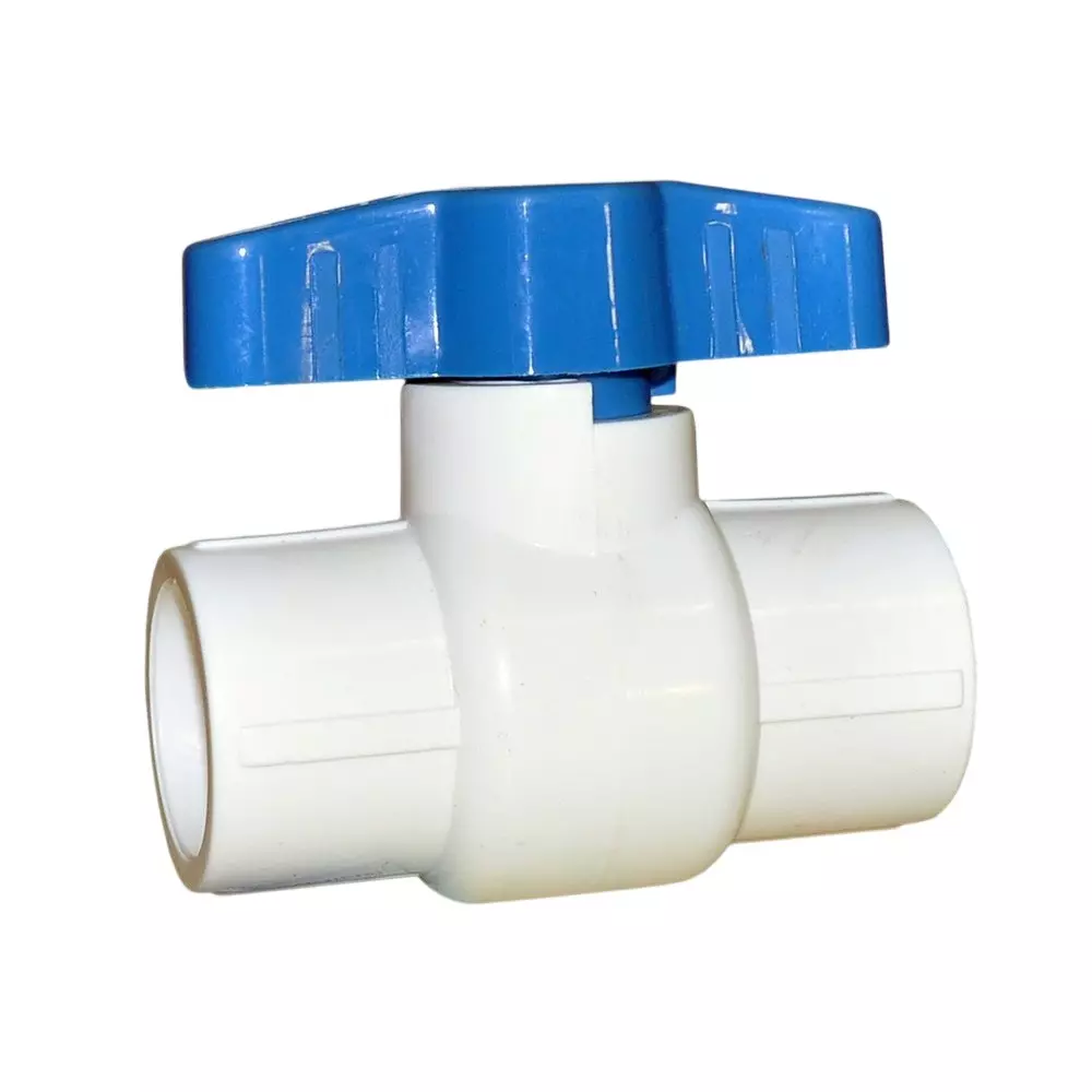 MIRAJ UPVC Ball Valve Plain 40 mm White, 160000007833 (Pack Of 70)