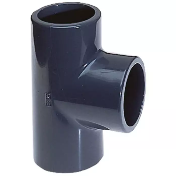 Georg Equal Tee Fischer Plastic Pipe Fitting 90° 16 mm, 721200105 (Pack of 2)