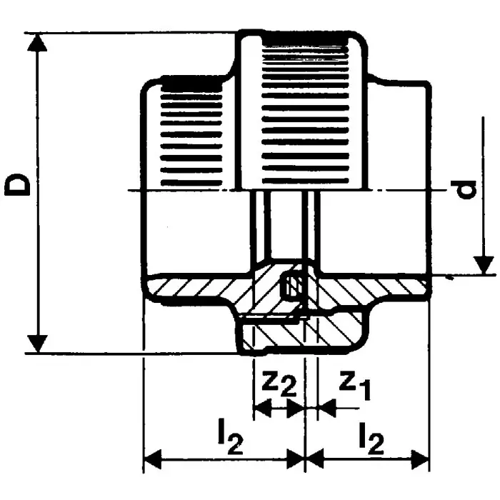Georg Union Fischer Plastic Pipe Fitting Straight 50 mm, 723510110