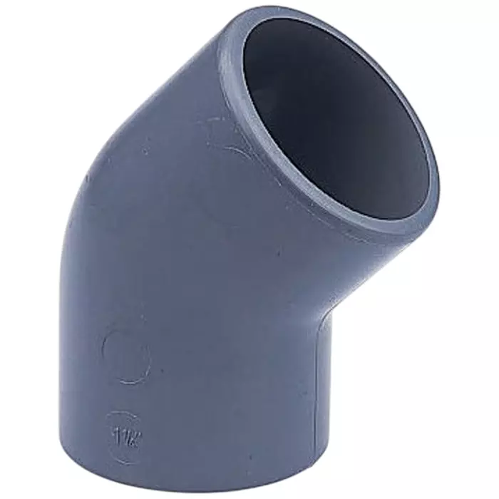 Georg Elbow Fischer Plastic Pipe Fitting 45° 12.7 mm (1/2 inch), 729151106 (Pack of 2)