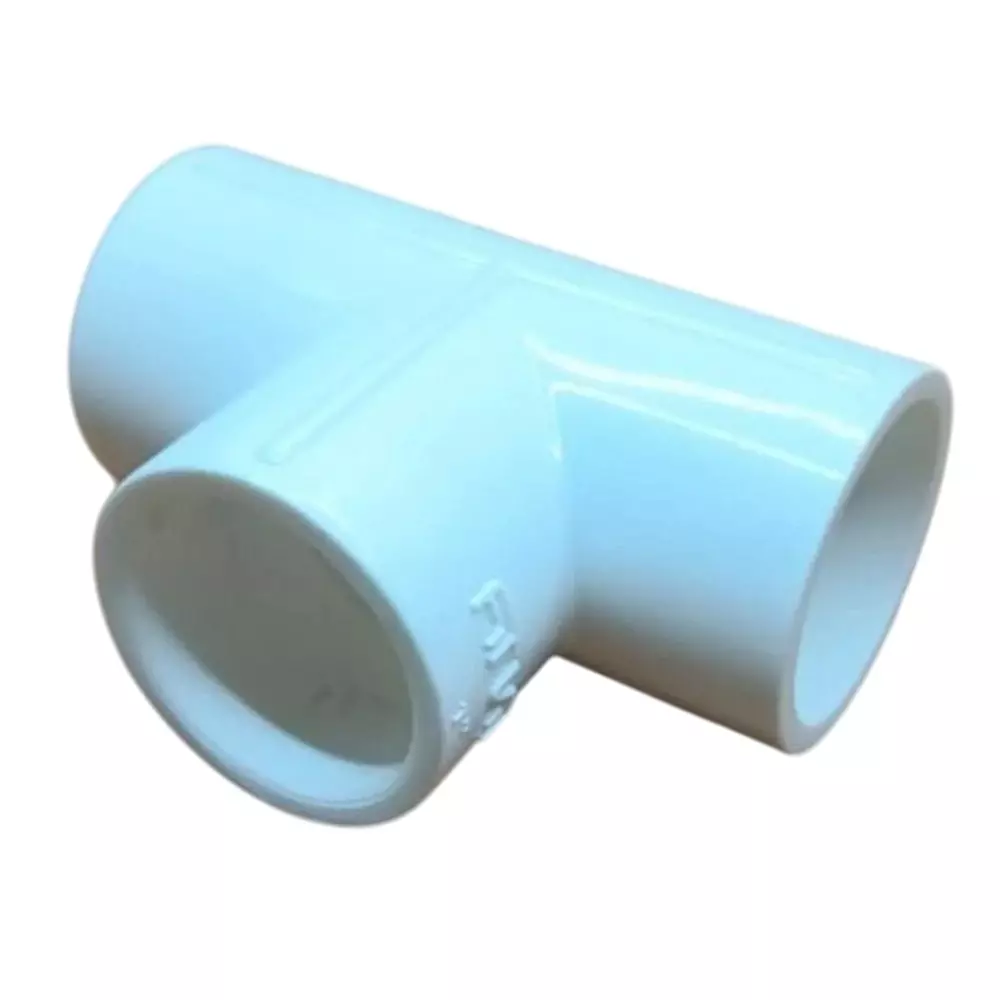 FITVIT Reducer Tee 50.8x25.4 mm (2x1 inch) UPVC Pipe Fitting (Pack of 6)