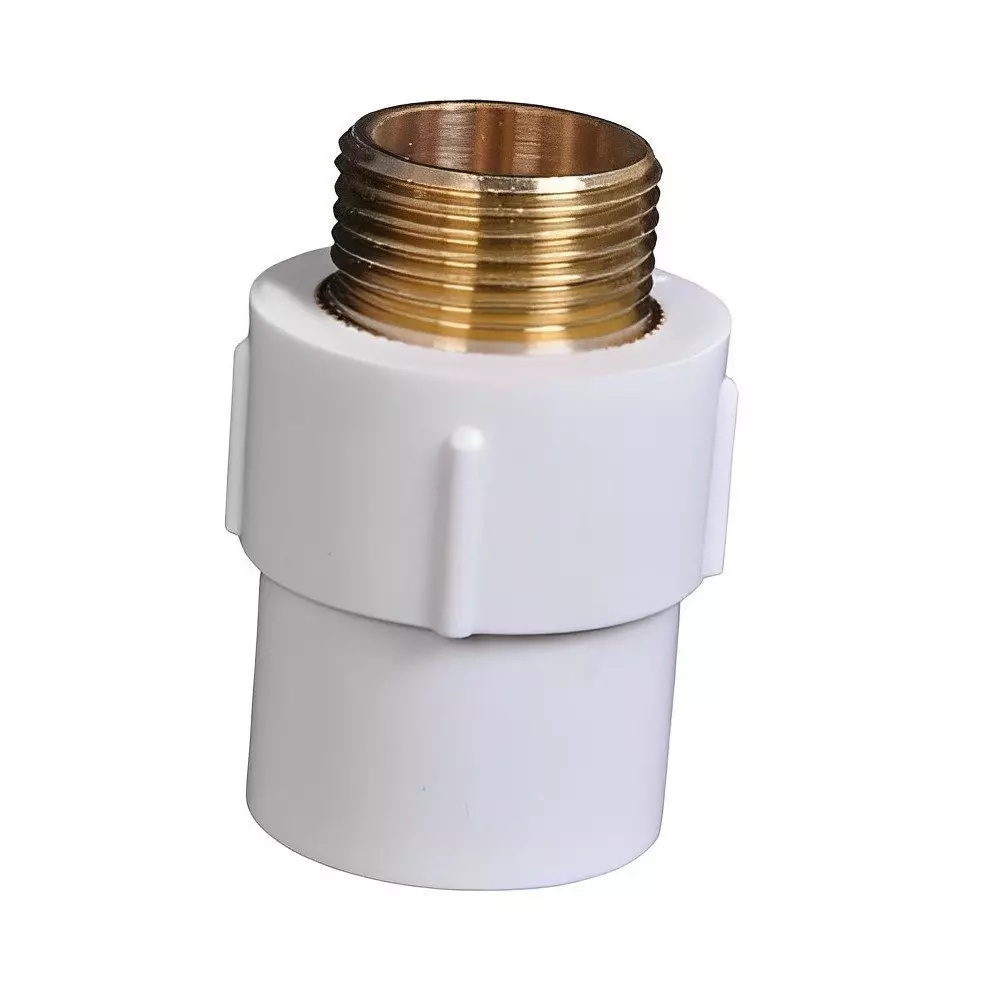 FITVIT M.T.A 25.4x12.7 mm (1x1/2 Inch) UPVC Brass Fitting (Pack of 35)