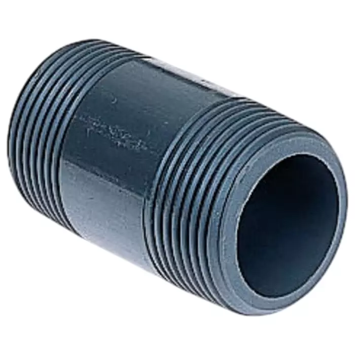 Georg Nipple Fischer Plastic Pipe Fitting Straight Threaded R 19.05 mm (19.05 (3/4 inch)) to inch)), 721911507 (Pack of 2)