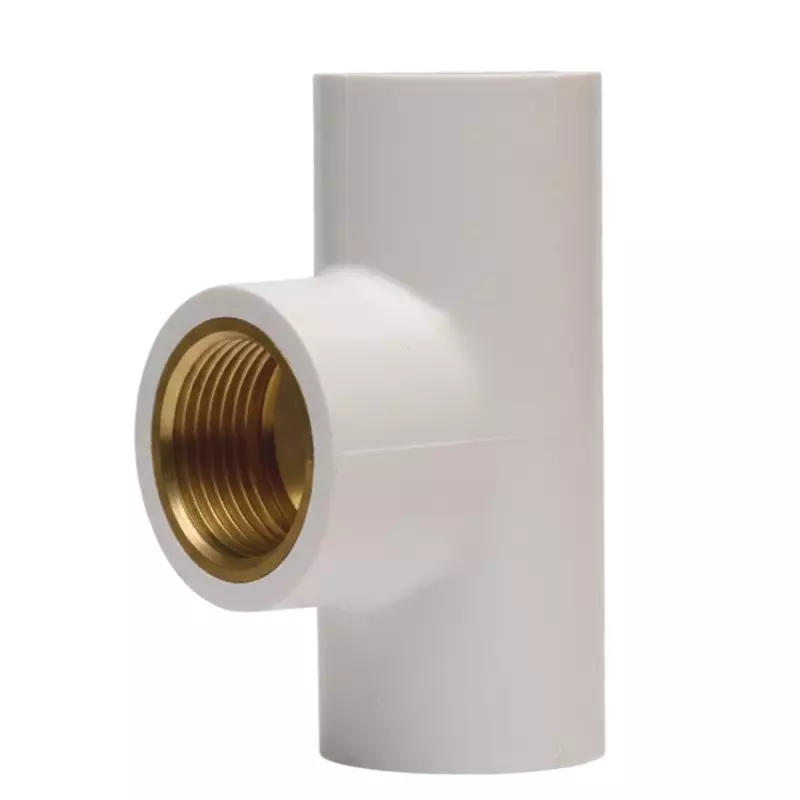 MIRAJ UPVC Brass Tee 15 mm White, FPF000000058 (Pack Of 25)
