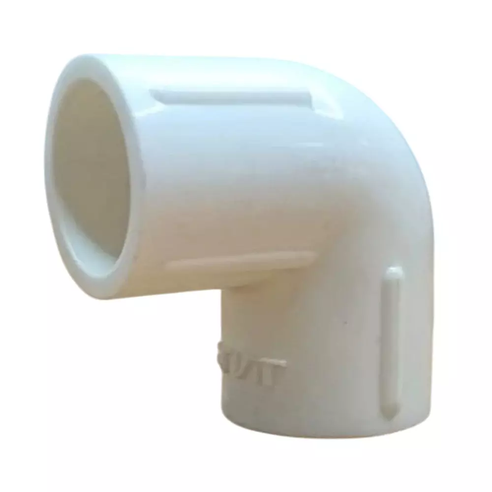 FITVIT Plain Elbow 12.7 mm (1/2 inch) UPVC Pipe Fitting 90° (Pack of 100)