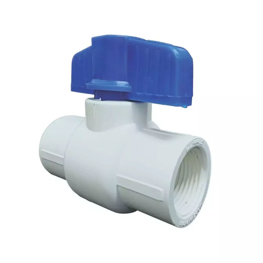 FITVIT Thread Ball Valve 19.05 mm (3/4 Inch) UPVC Pipe Fitting (Pack of 40)