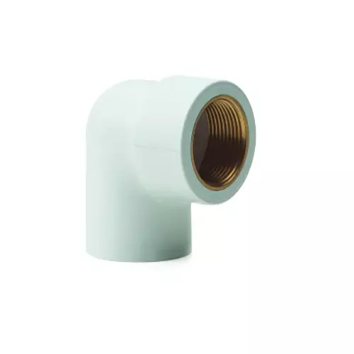 Prince Easyfit UPVC SCH 80 Brass Insert Female Threaded Elbow (Size Range: 1/2 - 1-1/4 inch)