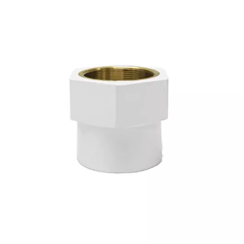 Prince Easyfit UPVC SCH 80 Brass Insert Female Threaded Adaptor (Size: 1/2 - 2 inch)