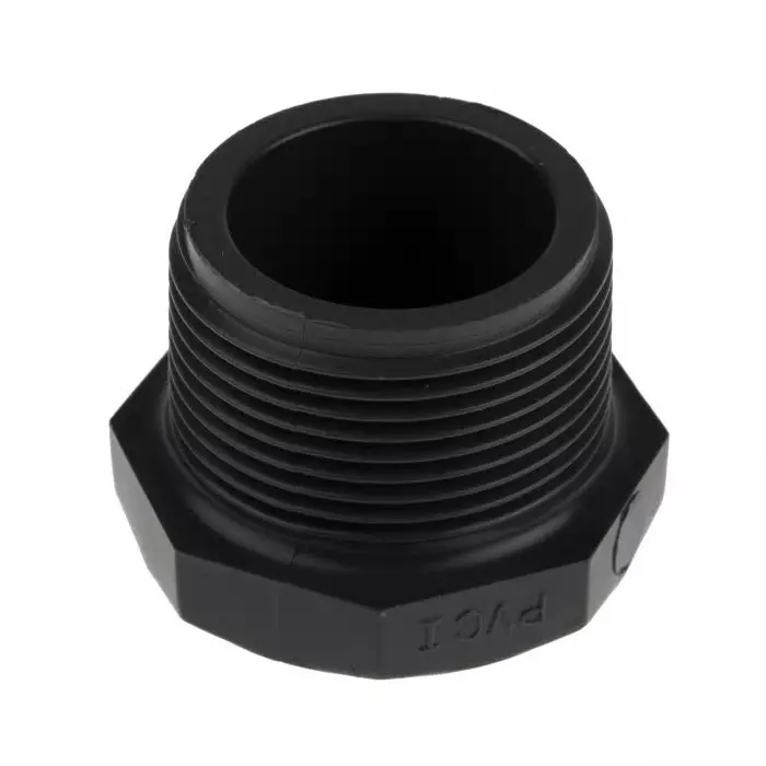 Georg Plug Fischer Plastic Pipe Fitting Straight Threaded R 1 6.35 mm (1/4 inch), 721961909 (Pack of 2)