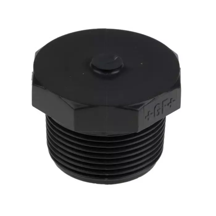 Georg Plug Fischer Plastic Pipe Fitting Straight Threaded R 1 6.35 mm (1/4 inch), 721961909 (Pack of 2)