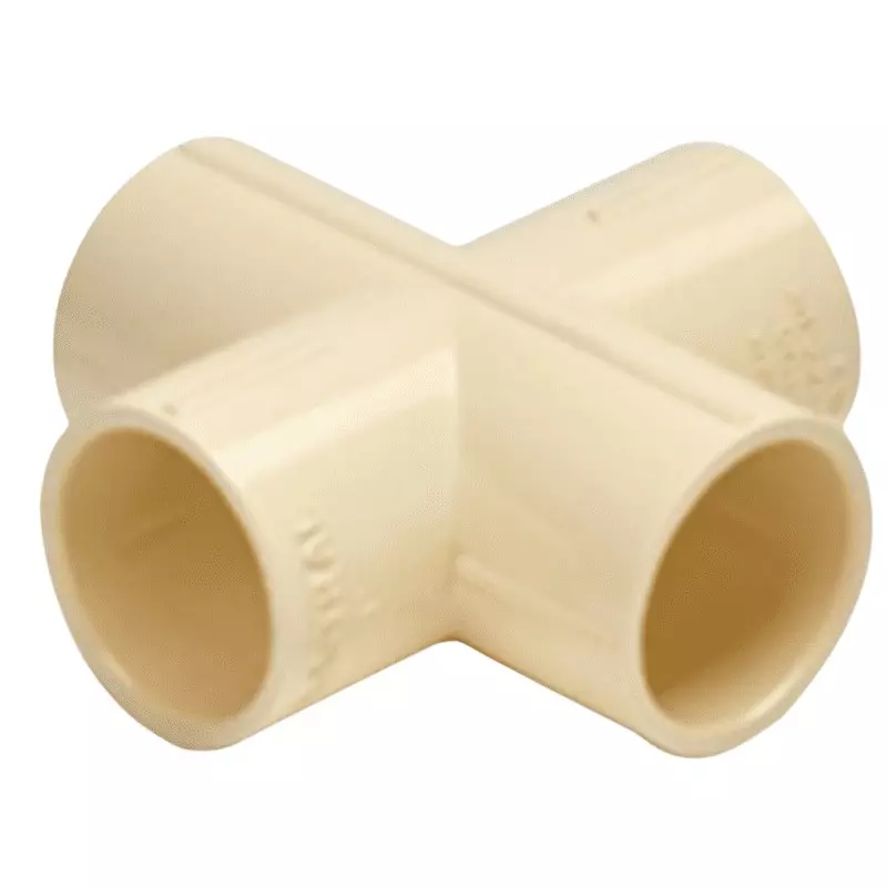 Astral Cross Pipe Fitting Socket UPVC White Manual Pipe Fitting Type 3 Inch (8 cm) Size, M512802408