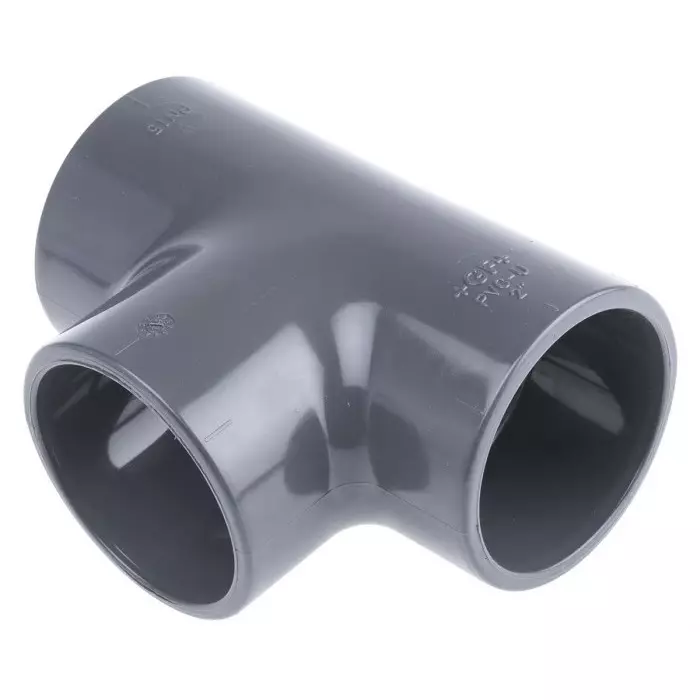 Georg Equal Tee Fischer Plastic Pipe Fitting 90° 50.8 mm (2 inch), 721201111