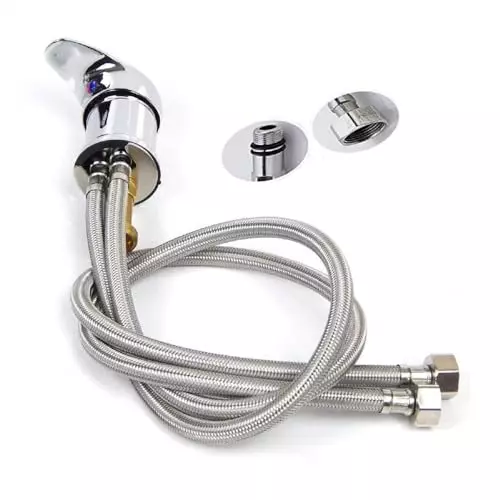 Luv Bath Tap Shower Hose 30 inch (76 cm) Polymide Grey For Kitchen Taps, Dish Spray & Bathroom Fittings