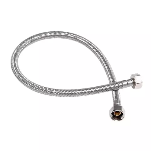 Luv Bath Connection Pipe 60 Inch (150 cm) Anti-Burst Stainless Steel Silver