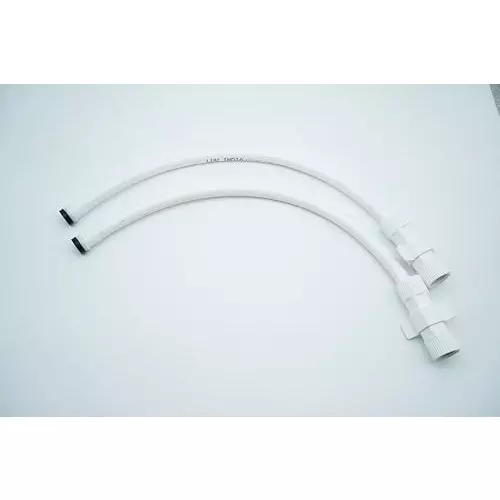 Luv Bath Connection Pipe 18 inch (45 cm) PTMT White For Bathroom, Kitchen, Toilet, Sink & Geyser