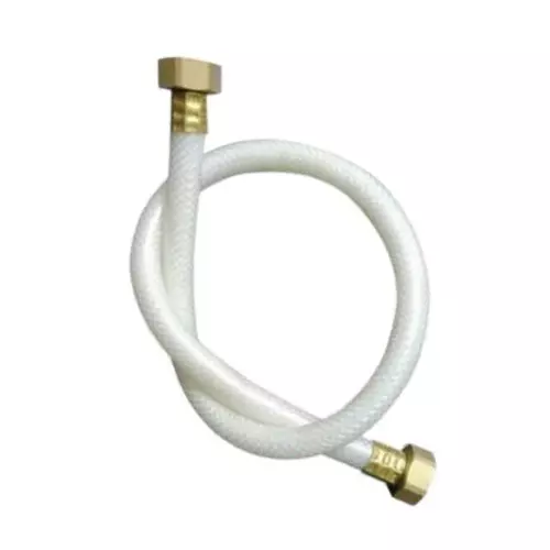 CASLLA Connection Pipe Brass PVC Braided White 48 inch (1200 mm), CP-BR-1048