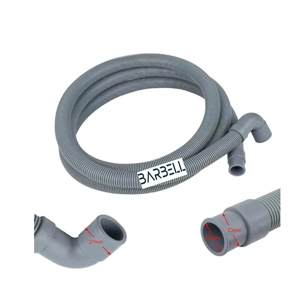 BARBELL Washing Machine Inlet Plastic Drain Hose | Dishwasher Drain Hose Extension Pipe 2 m