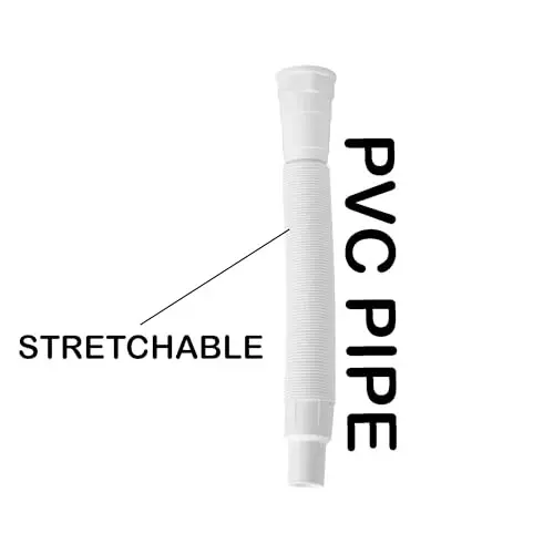 Luv Bath Waste Pipe with Heavy Socket 36 inch (91 cm) PVC White For Kitchen Sink and Bathroom Basin