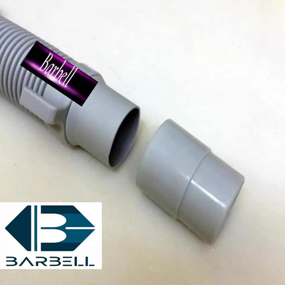 BARBELL Universal Washing Machine Drain Hose | Flexible Anti-Slip Grey Waste Water Pipe for 5–8 Kg Machines (3 m)