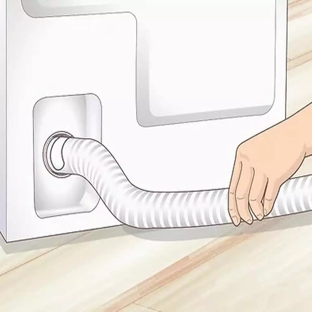 BARBELL Universal Washing Machine Drain Hose | Flexible Anti-Slip Grey Waste Water Pipe for 5–8 Kg Machines (3 m)