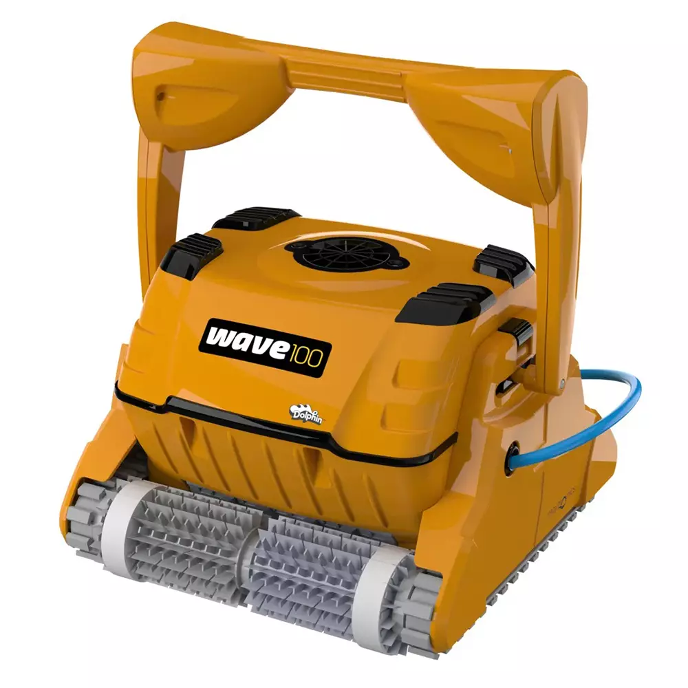 Maytronics Dolphin Wave 100 WB Robotic Pool Cleaner 30 m Swivel Cable Cable Length Pool Size Up to 25 m Yellow
